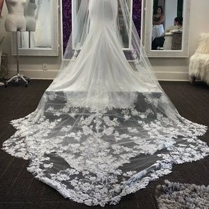 Martina Liana Lace Veil Cathedral Length